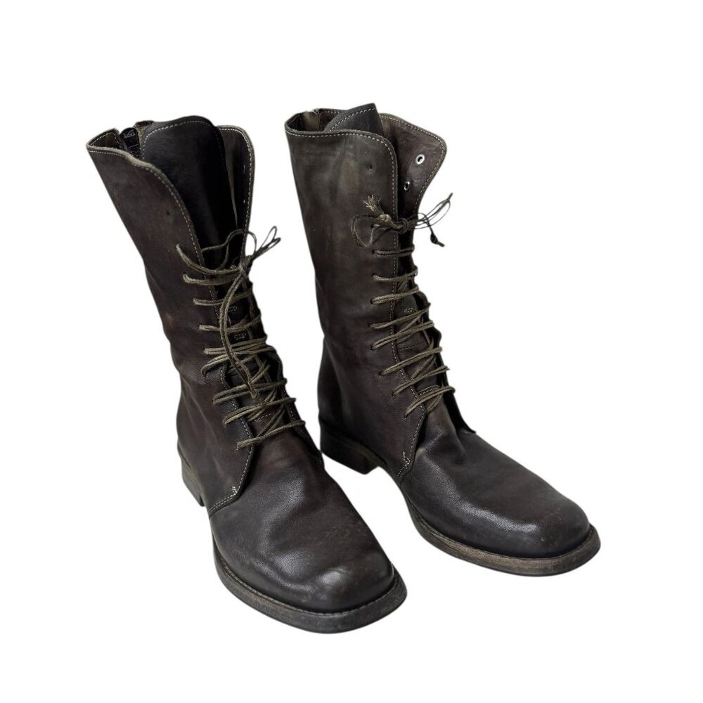 Women's Black Lace-Up Boots